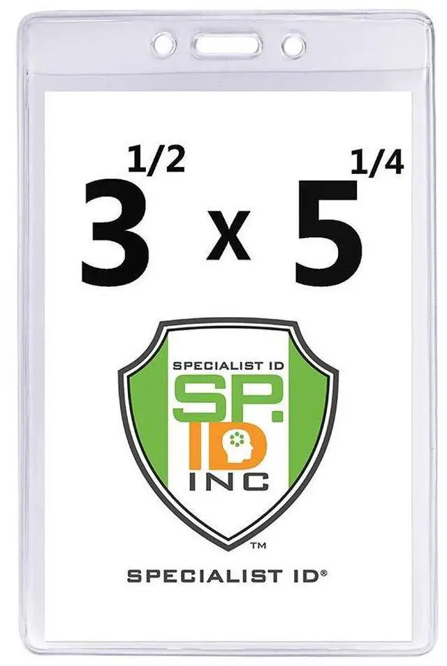 Main image of Bulk 100 Pack - Heavy Duty 3 1/2" X 5 1/4" Large Badge/Credential Holders (4X6 Outside) by