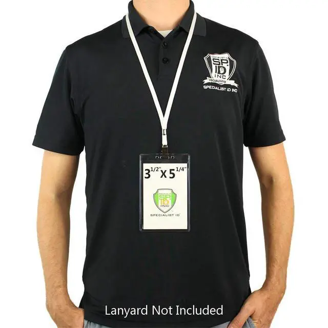Alt view image 4 of 4 - Bulk 100 Pack - Heavy Duty 3 1/2" X 5 1/4" Large Badge/Credential Holders (4X6 Outside) by