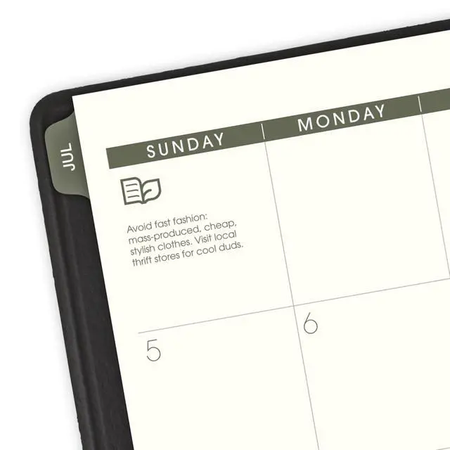 Alt view image 5 of 7 - Planner 2026-2027 Weekly & Monthly Academic 12-Month July-June Quarter-Hourly Appointment Book, 8-1/4" x 11", Recycled, Black (70957G05)