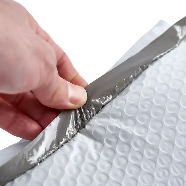 Alt view image 5 of 7 - #4 White Padded Bubble Lined Poly Mailer Bag for Shipping and Packing, Tear-proof, Water-resistant and Lightweight Envelopes, 9.5 x 13.5 inches, Postal Self-Seal Adhesive Opaque Bags. (100)