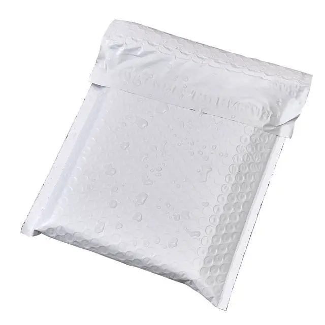 Alt view image 3 of 7 - #4 White Padded Bubble Lined Poly Mailer Bag for Shipping and Packing, Tear-proof, Water-resistant and Lightweight Envelopes, 9.5 x 13.5 inches, Postal Self-Seal Adhesive Opaque Bags. (100)