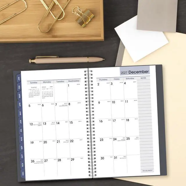 Alt view image 3 of 7 - 2027 Planner, Weekly & Monthly, 5" x 8", DayMinder, Gray (GC2000727)