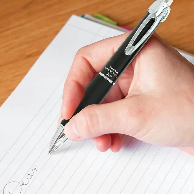 Alt view image 3 of 5 - SARASA X10 Retractable Gel Pen, Black Ink, 0.7mm, 12-Pack | Rapid-Dry Ink, Smooth, Smear-Resistant, Wide Barrel, Ideal for Left-Handed Writers, Note-Taking, Medium Point Tip (42610)