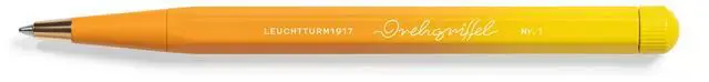 Main image of Drehgriffel Ballpoint Writing Pen Gradient Edition - Refillable Ballpoint Pen with Black Ink (Rising Sun/Lemon) | Limited handmade edition, brass, aluminium, indelible, refillable, refill included