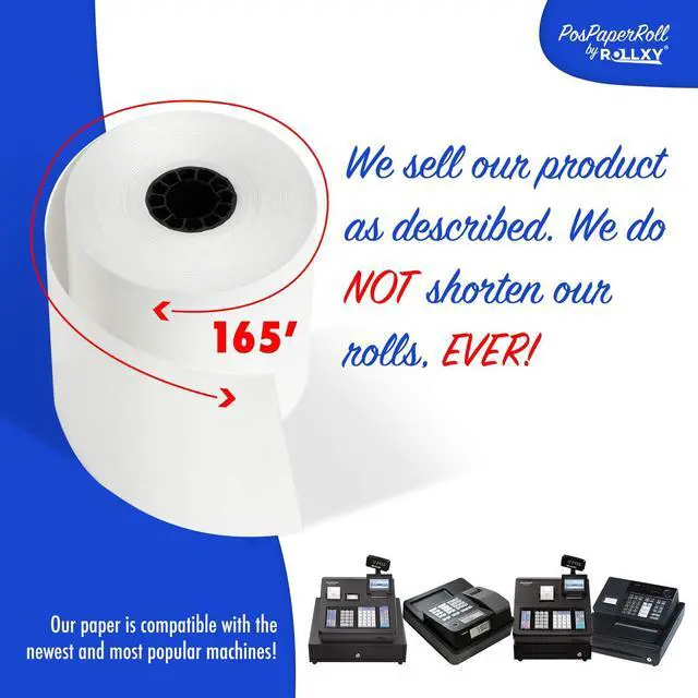 Alt view image 4 of 5 - 2-1/4 X 165 Thermal Paper Rolls Sharp Cash Register (50 Rolls)