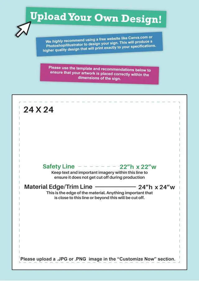 Alt view image 3 of 7 - Personalized Vinyl Banner Vinyl Printed Customizable Banner for Indoor and Outdoor Use (2'x2')