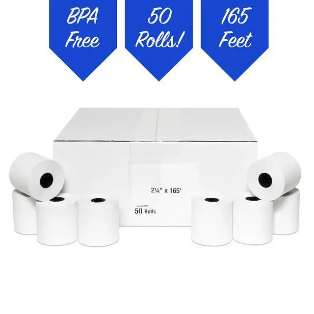 Alt view image 5 of 5 - 2-1/4 X 165 Thermal Paper Rolls Sharp Cash Register (50 Rolls)