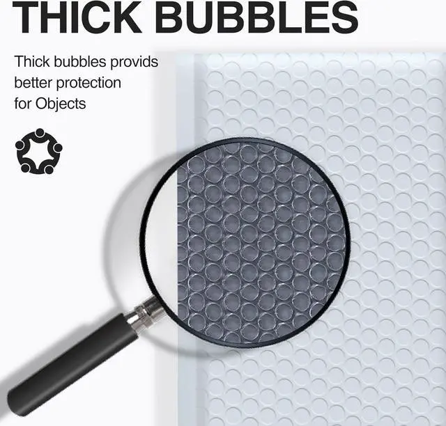 Alt view image 3 of 6 - 100 PC 9.5x14.5 Inches Poly Bubble Mailers Shipping Padded Envelopes Self Seal Waterproof Cushion Envelopes Waterproof Grey Usable 9.5x 3.5" #4