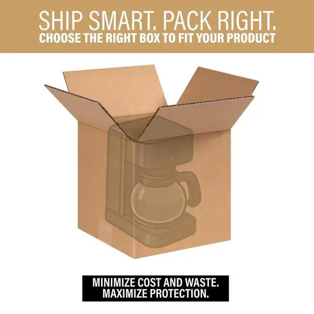 Alt view image 3 of 3 - Bundle Of 25 Basic Corrugated Shipping Boxes (8 x 8 x 8")
