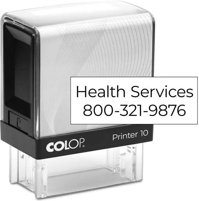Main image of COLOP Extra Small Size Self Inking Custom Text Stamp - Choose from Many Fonts & 15 Ink Colors