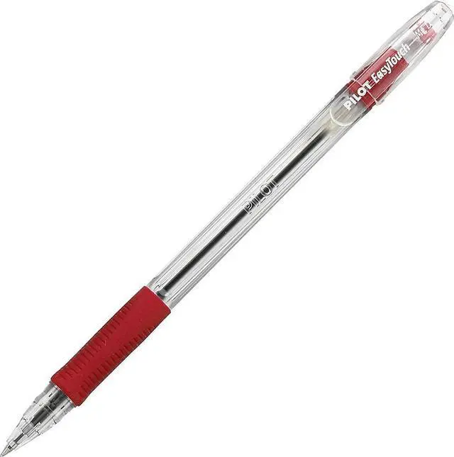 Alt view image 2 of 2 - EasyTouch Ballpoint Stick Pens, Medium Point, Red Ink, 12-Pack (32012)