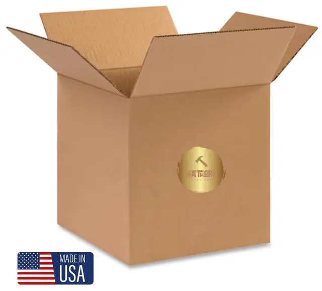 Alt view image 2 of 6 - Small Shipping Boxes 12"L x 12"W x 12"H, 25-Pack | Kraft Corrugated Cardboard Boxes for Packing, Moving and Storage, Multi-Purpose