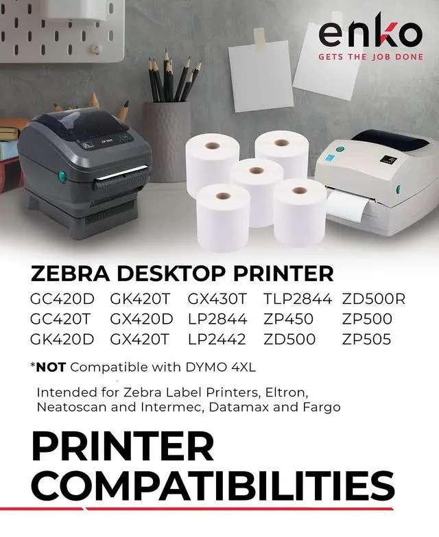 Alt view image 3 of 5 - 4 x 6 in 18 Rolls | 8100 Perforated Direct Thermal Shipping Labels | Address and Shipping Labels Compatible with Zebra 2844 ZP-450 ZP-500 ZP-505, Rollo, Eltron, Neatoscan Printers