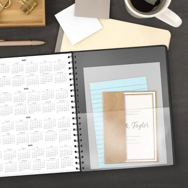 Alt view image 4 of 7 - 2027 Appointment Book Planner, Daily Group Planner, 8.5" x 11", Eight Person, Two-Volume Set Jan-Jun & Jul-Dec, Black (7021205-27)