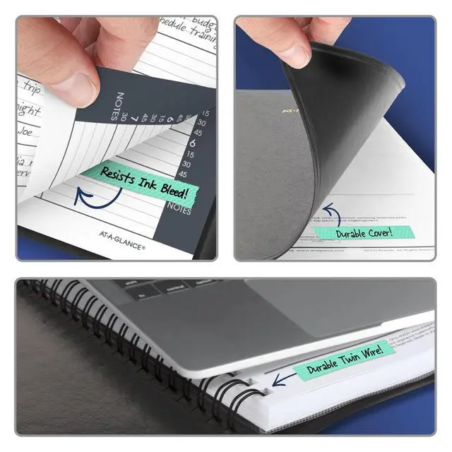 Alt view image 5 of 7 - 2027 Appointment Book Planner, Daily Group Planner, 8.5" x 11", Eight Person, Two-Volume Set Jan-Jun & Jul-Dec, Black (7021205-27)