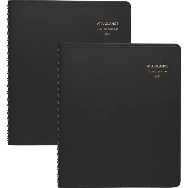 Alt view image 7 of 7 - 2027 Appointment Book Planner, Daily Group Planner, 8.5" x 11", Eight Person, Two-Volume Set Jan-Jun & Jul-Dec, Black (7021205-27)