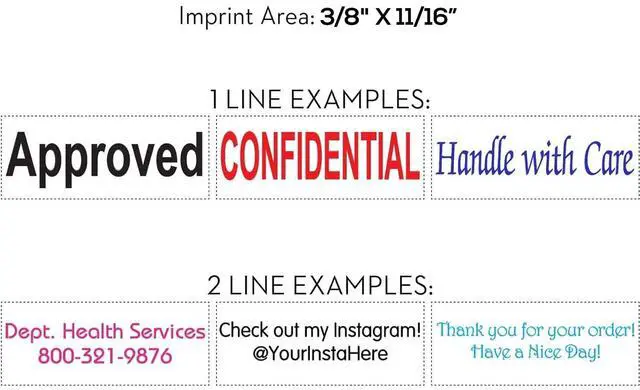 Alt view image 2 of 6 - COLOP Extra Small Size Self Inking Custom Text Stamp - Choose from Many Fonts & 15 Ink Colors