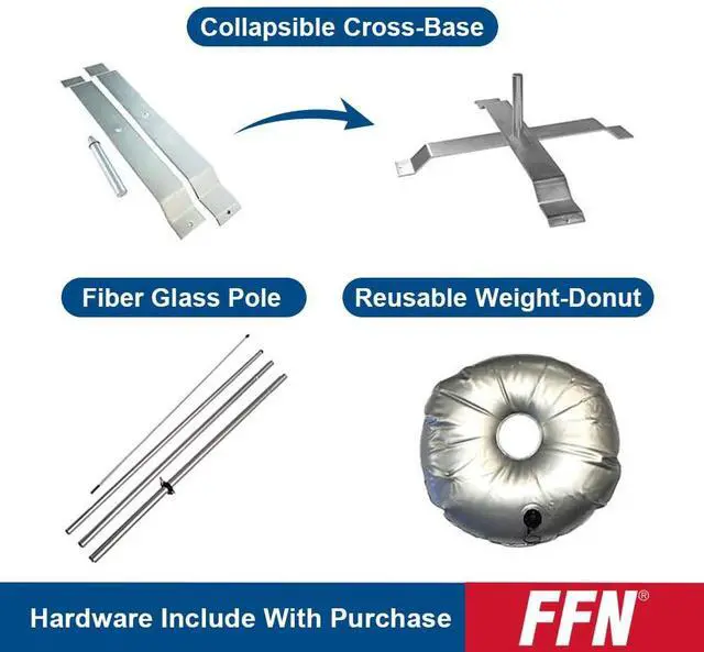 Alt view image 4 of 7 - Barber Shop Feather Swooper Flag with 15' FT pole kit Cross-base and Weight-Donut, Perfect for Hair Saloon Advertising Banner Sign