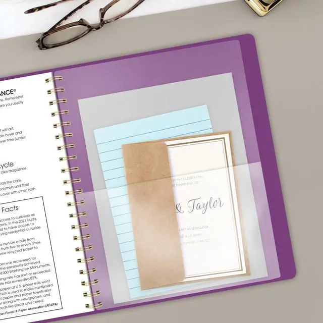 Alt view image 7 of 7 - Planner 2026-2027 Weekly & Monthly Academic 12-Month July-June Half-Hourly Appointment Book, 8-1/4" x 11", Contemporary, Purple (70957X18)