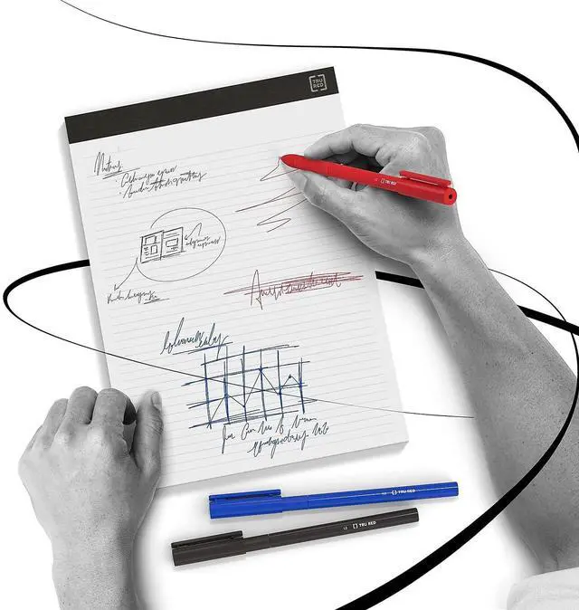 Alt view image 5 of 5 - Ballpoint Pens with Grip, Medium 1.0mm, Red Ink, 36-Pack | Comfortable writing pens for everyday office and classroom use