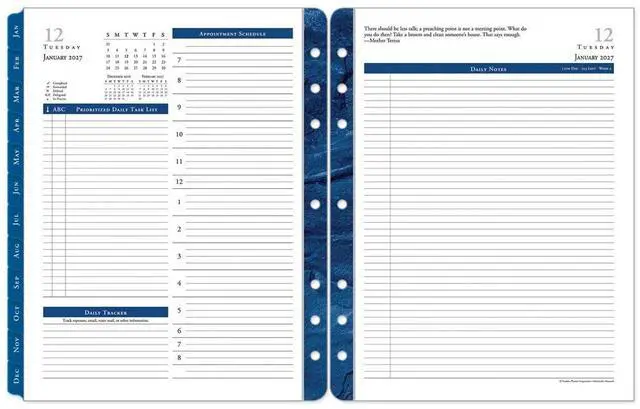 Main image of FranklinCovey - Monticello Two Page Per Day Ring-Bound Planner (Monarch, Jan 2027 - Dec 2027)
