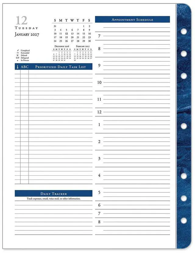 Alt view image 3 of 7 - FranklinCovey - Monticello Two Page Per Day Ring-Bound Planner (Monarch, Jan 2027 - Dec 2027)