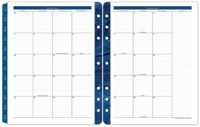 Alt view image 7 of 7 - FranklinCovey - Monticello Two Page Per Day Ring-Bound Planner (Monarch, Jan 2027 - Dec 2027)