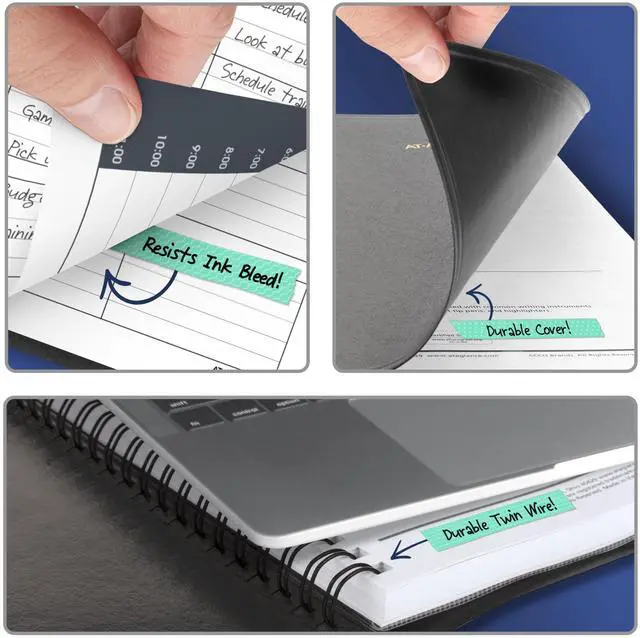 Alt view image 5 of 7 - 2027 Appointment Book Planner, Daily Group Planner, 8" x 11", Four Person, Quarter-Hour, Black (708220527)