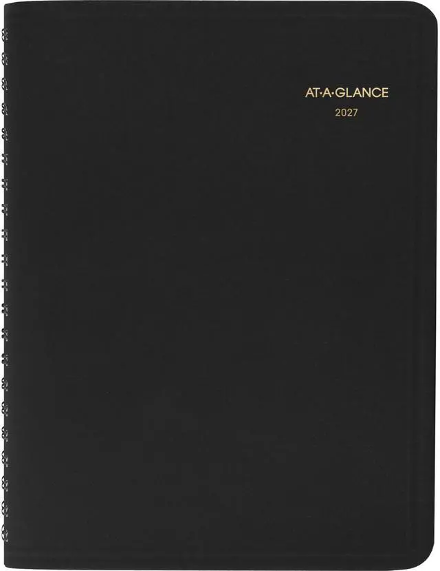 Alt view image 6 of 7 - 2027 Appointment Book Planner, Daily Group Planner, 8" x 11", Four Person, Quarter-Hour, Black (708220527)