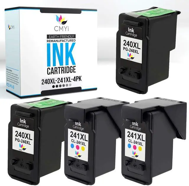 Main image of 240XL 241XL Replacement Combo Pack Ink Cartridge for Canon PIXMA MX439, MX452, MX459, MX470, MX472, MX479, MX512, MX522, MX532, TS5120, MG2120, MG2140, MG2220, MG3120, MG3122 (2 Black, 2 Color)