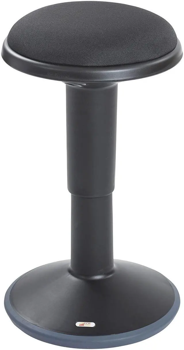 Main image of Sitwell Wobble Stool with Cushion, Adjustable Height, Active Seating, Black