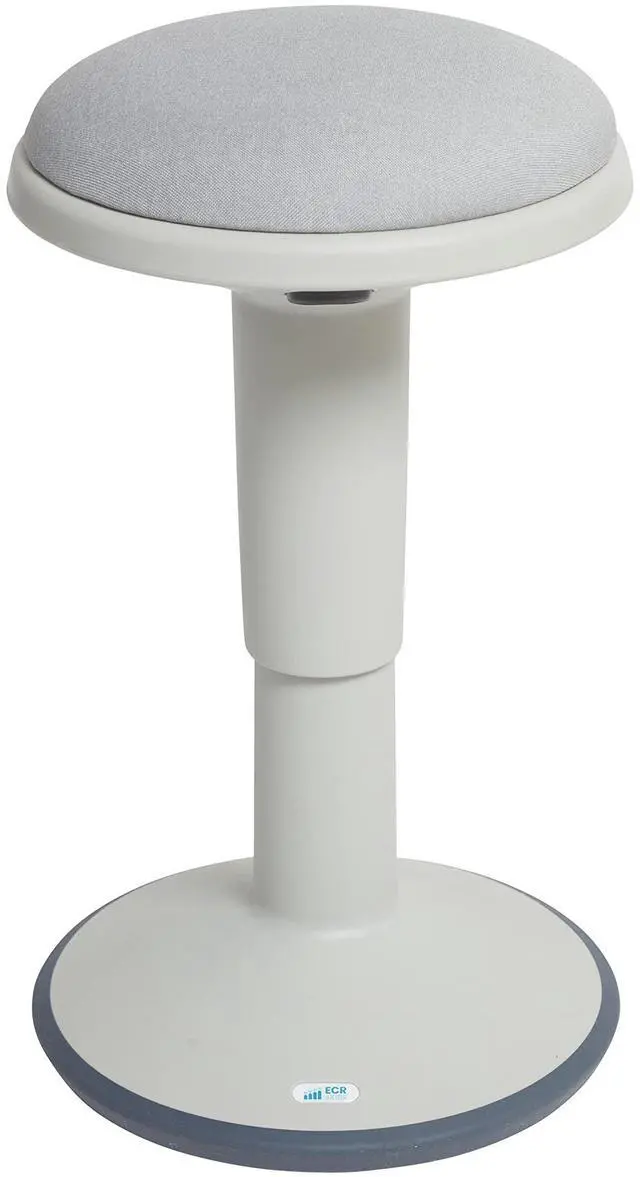Main image of Sitwell Wobble Stool with Cushion, Adjustable Height, Active Seating, Light Grey