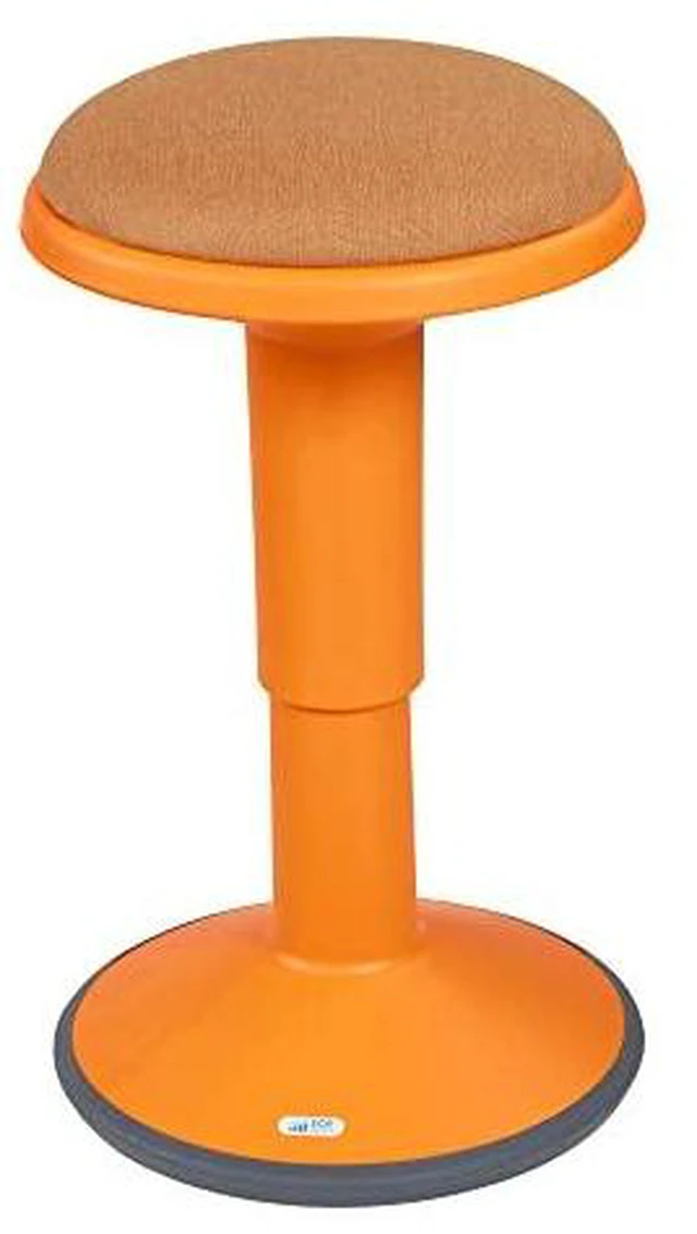 Alt view image 2 of 2 - Sitwell Wobble Stool with Cushion, Adjustable Height, Active Seating, Orange