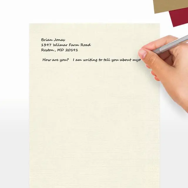 Alt view image 5 of 6 - 8.5" x 11" Paper | Letter Size | Natural Linen | 80lb. Text | 250 Qty