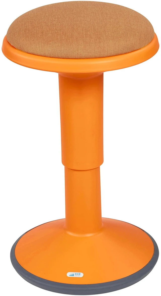 Main image of Sitwell Wobble Stool with Cushion, Adjustable Height, Active Seating, Orange