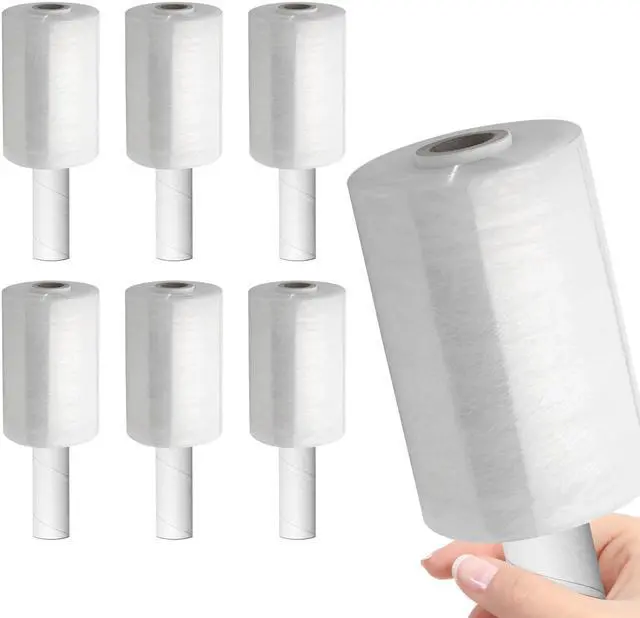 Main image of Shrink Wrap Roll for Moving | 80 Gauge 5" x 1000 FT Plastic Wraps for Packing | Clear Stretch Film for Pallets, Furniture, Boxes & Storage Protection - 6 Pack