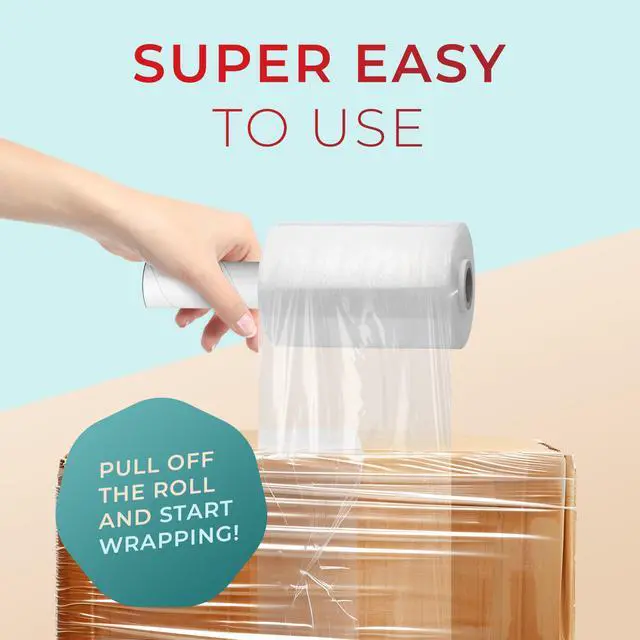Alt view image 4 of 6 - Shrink Wrap Roll for Moving | 80 Gauge 5" x 1000 FT Plastic Wraps for Packing | Clear Stretch Film for Pallets, Furniture, Boxes & Storage Protection - 6 Pack