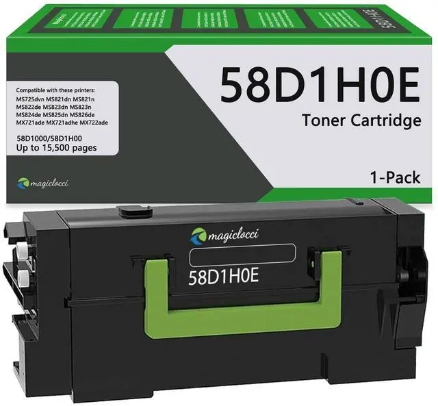 Main image of 58D1H0E High Yield Toner Cartridge Black(1Pack) 58D1 | Replacement for Lexmark 58D1H0E Toner Cartridge work for MS725dvn MS821dn MS822de MS823dn MS825dn MS826de MX721ade MX822ade
