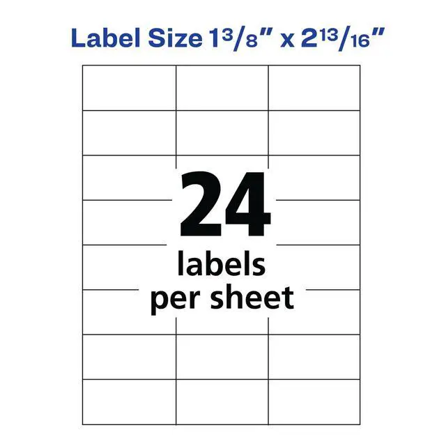 Alt view image 4 of 7 - ® Printable Address Labels for Copiers, 1-3/8" x 2-13/16", White, 2,400 Blank Mailing Labels (05363)