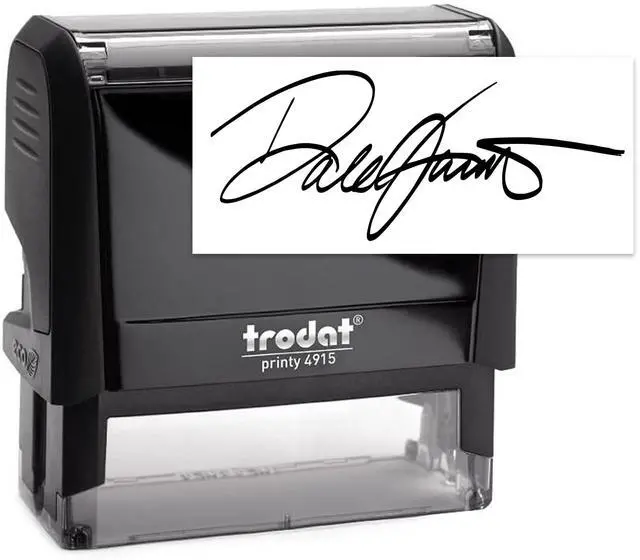 Main image of Trodat 4915 Signature Stamp - Custom Text Stamp - Choose from Many Fonts & 15 Ink Colors!