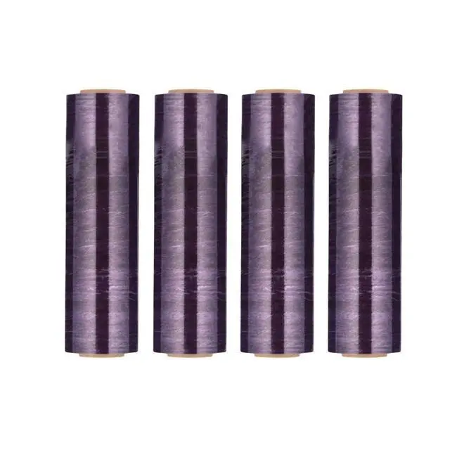 Alt view image 2 of 7 - PSBM Tinted Purple Plastic Stretch Film/Wrap 18" x 1500' 47 GA 4 Rolls | Stretch Wrap, Heavy Duty Plastic Film, Industrial Strength Shrink Packaging for Moving, Packing, Shipping, Warehouse Storage