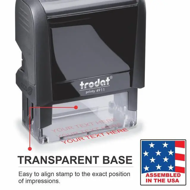 Alt view image 4 of 7 - Personalized Return Address Stamp - Rubber Stamp (Small) | Easy-to-Read Imprint, Crisp Impressions, Built-In Self-Inking Mechanism, Replaceable Ink Pad, High-Volume Mailing