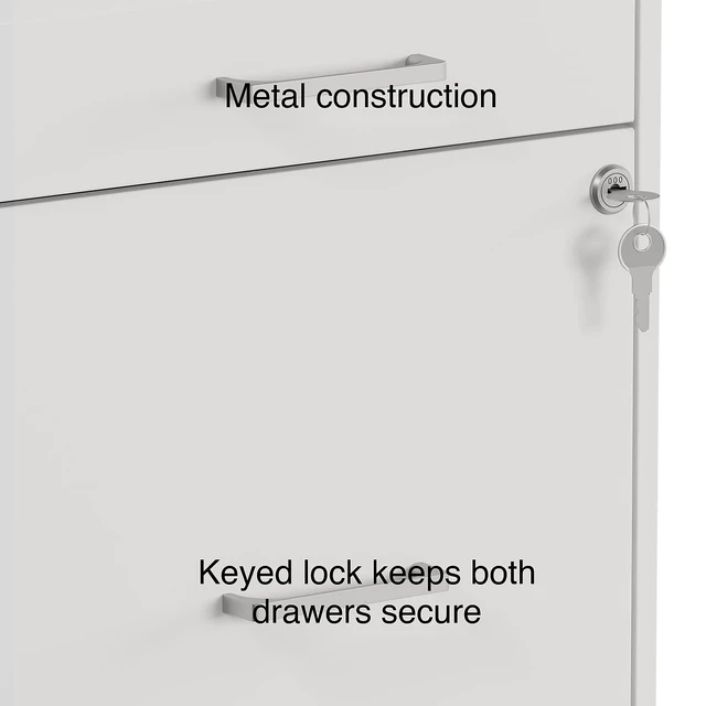 Alt view image 7 of 7 - 3-Drawer Vertical File Cabinet, Letter/Legal, Locking, White | Compatible storage for letter and legal documents in offices