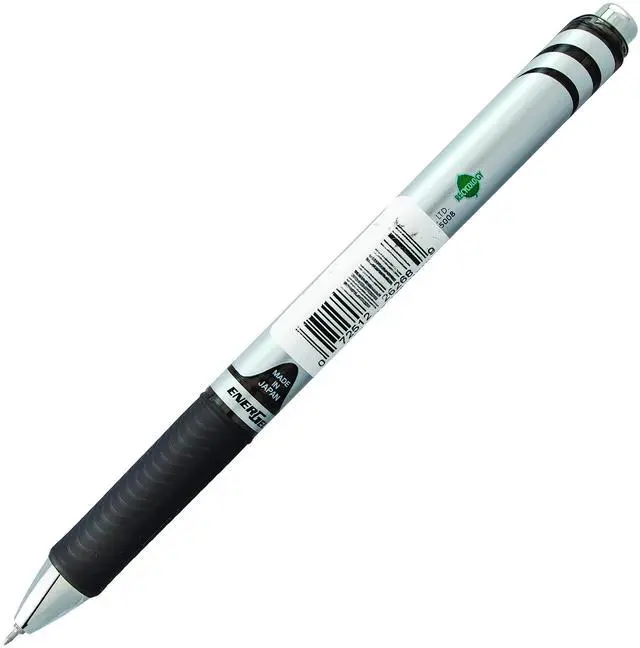Alt view image 3 of 3 - EnerGel RTX Retractable Liquid Gel Pen, Extra Fine Line, Needle Tip, Black Ink,12 pack (BLN73-A)