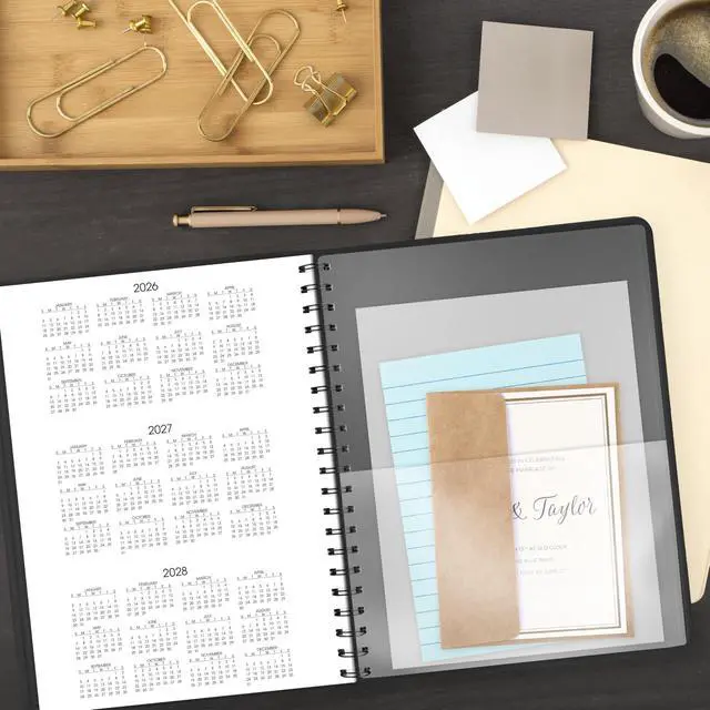 Alt view image 5 of 7 - 2027 Appointment Book Planner, Daily Group Planner, 8" x 11", Two Person, Quarter-Hour, Black (702220527)