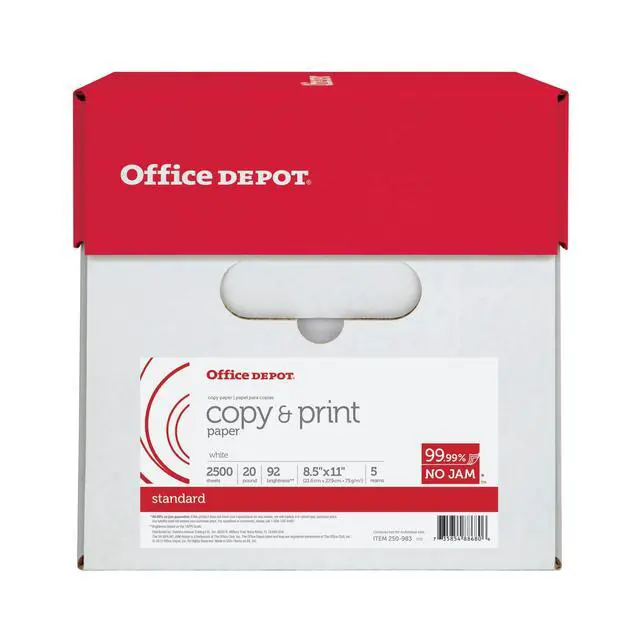 Alt view image 3 of 4 - Copy Print Paper, 8 1/2in. x 11in., 20 Lb, 500 Sheets Per Ream, Case Of 5 Reams, 851201CS