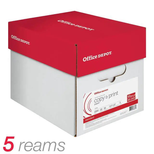 Alt view image 4 of 4 - Copy Print Paper, 8 1/2in. x 11in., 20 Lb, 500 Sheets Per Ream, Case Of 5 Reams, 851201CS