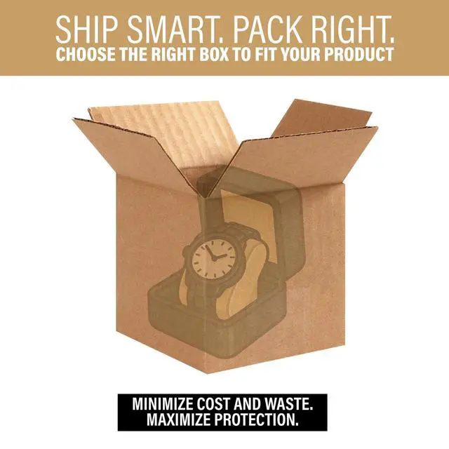 Alt view image 2 of 2 - Bundle Of 25 Basic Corrugated Shipping Boxes (4 x 4 x 4")
