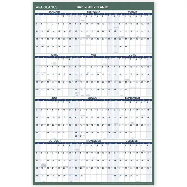 Alt view image 3 of 5 - Erasable Calendar 2025-2026, Dry Erase Wall Planner, 24" x 36", Large, Academic & Regular Year, Double Sided, Vertical (PM210S28)