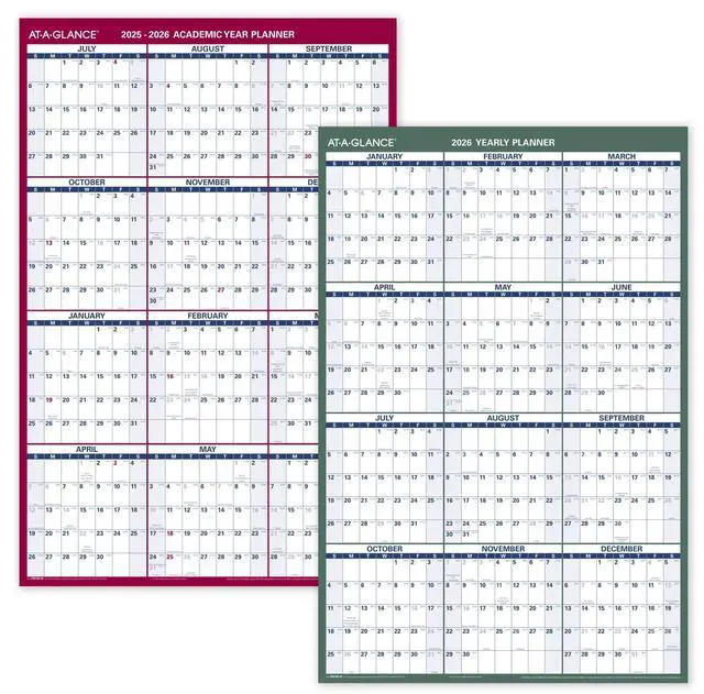 Alt view image 4 of 5 - Erasable Calendar 2025-2026, Dry Erase Wall Planner, 24" x 36", Large, Academic & Regular Year, Double Sided, Vertical (PM210S28)